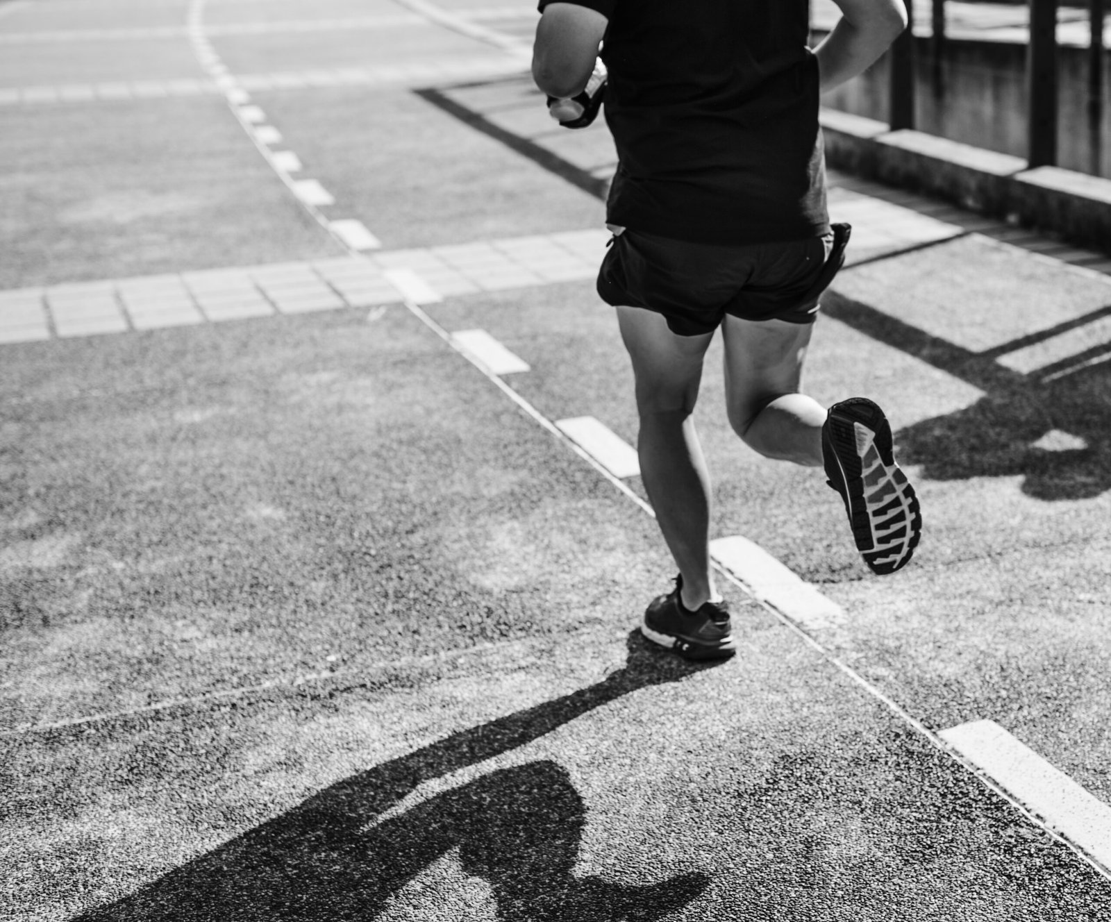 Person jogging at park